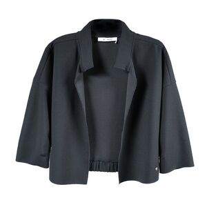 MONARI Ponte Knit Open Jacket in Black Size 8